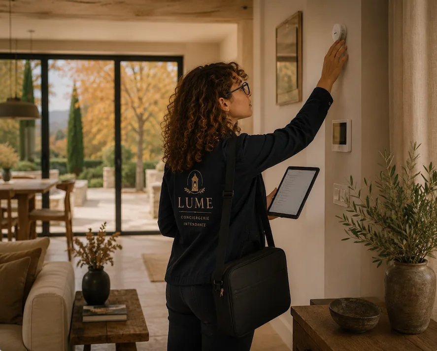 Présence LUME devant une maison provençale